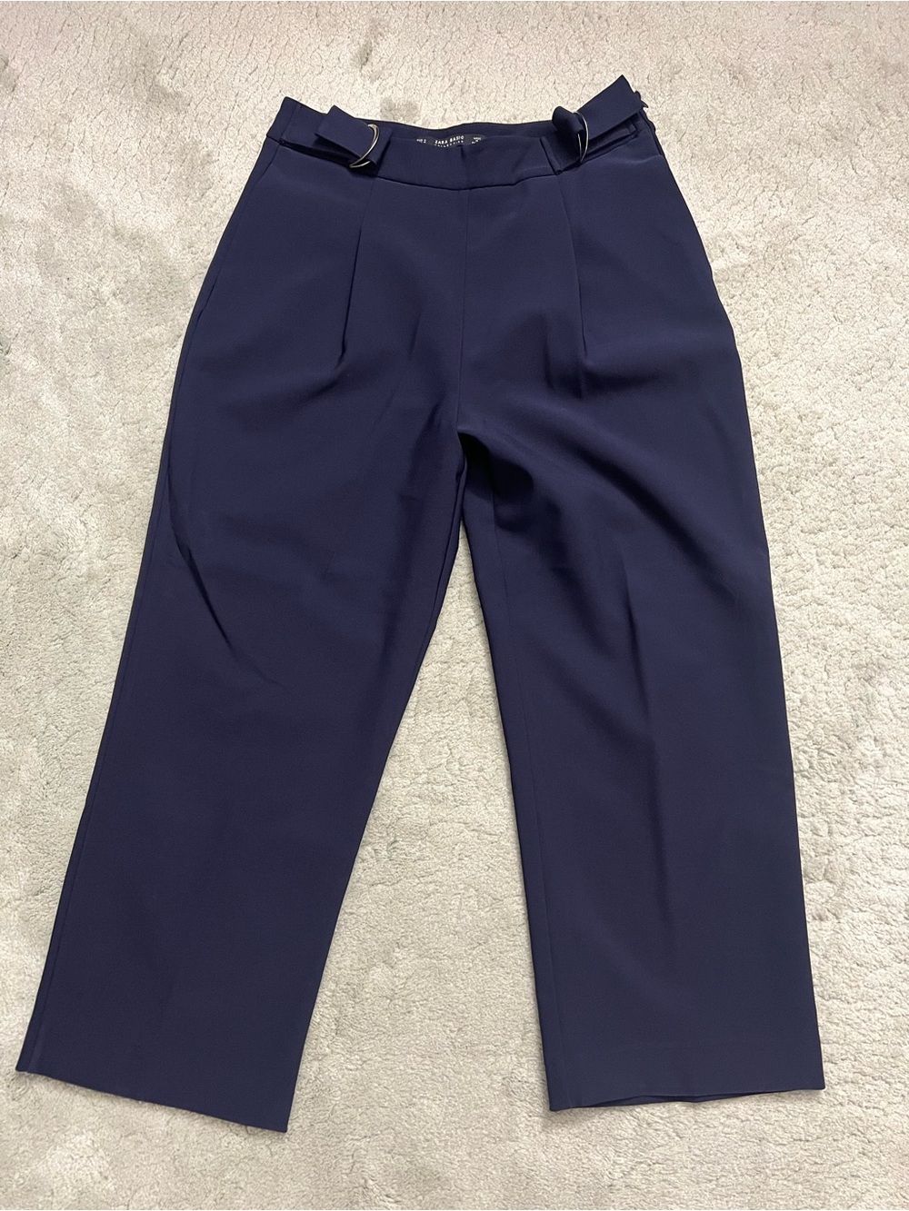 Zara Women’s Dark Blue Dress Pants - Straight Tailored Style